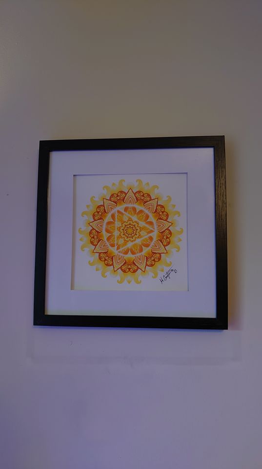 Solar Plexus Chakhra Mandala Print